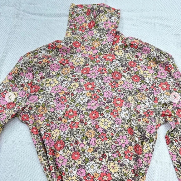 H&M Turtle Neck Bodysuit w/ thumb hole | Floral - Picture 6 of 9
